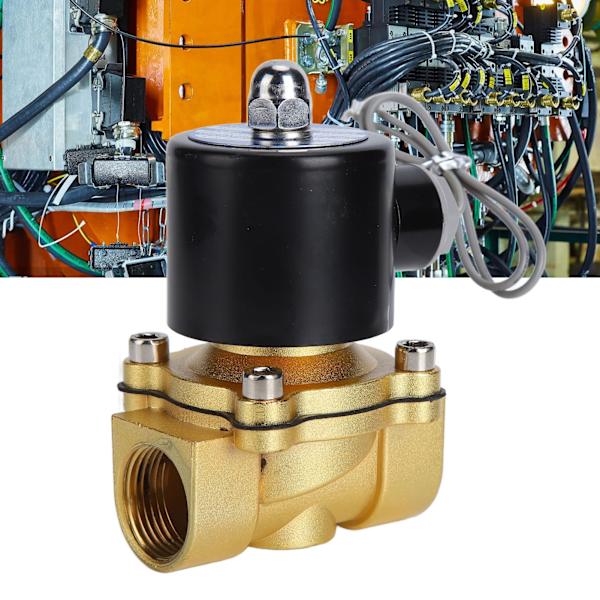 Messing Elektrisk Solenoidventil Følsom Respons Normalt Lukket Luftventil til Automatisering Udstyr AC220V