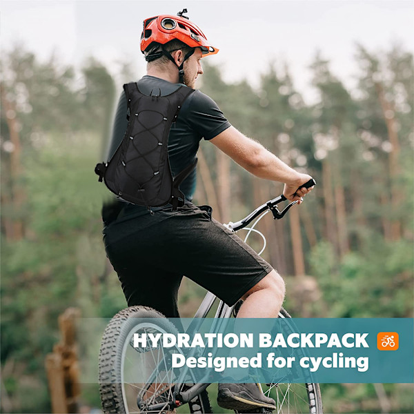 Rygsæk - Let Vandpakke til Løb, Vandreture, Cykling, Festivaler, Raves