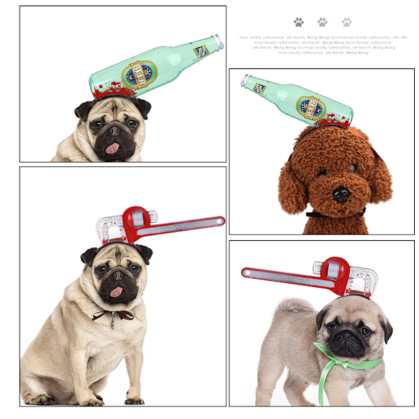 Hodeplagg for hund og katt, Halloween-hodeplagg, morsomme rekvisitter for kjæledyr, morsom hatt