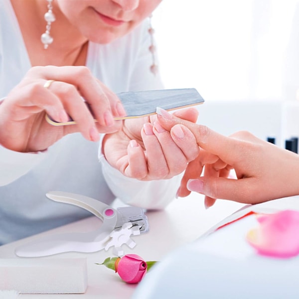 2 ST Nagelklippare i akryl, Nagelklippare i akryl i rostfritt stål, Professionell Nagelklippare, Falsk Nagelklippare, Justerbar konstgjord nail art