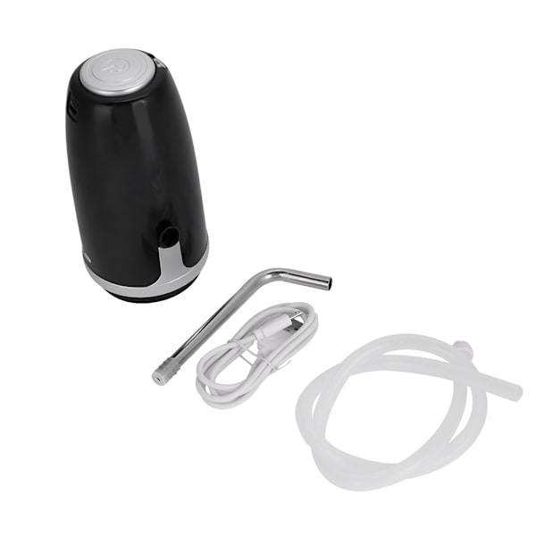 Mini Bærbar Vandflaskepumpe USB Genopladelig Dispenser til Hjem Køkken Kontor (Sort)