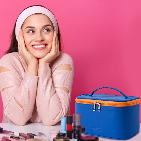Taske til Kosmetik, Bærbar Rejsetaske til Kvinder, Skønhedssæt med Lynlås, Makeup Organizer
