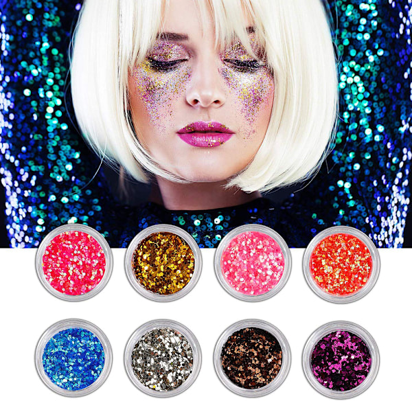 24 färgpigment nagelpulver, färgglatt iriserande glitter Ultrafint självlysande pärlemorskimrande Högglans halopulver, naglarpigment damm 3D DIY Nail Art