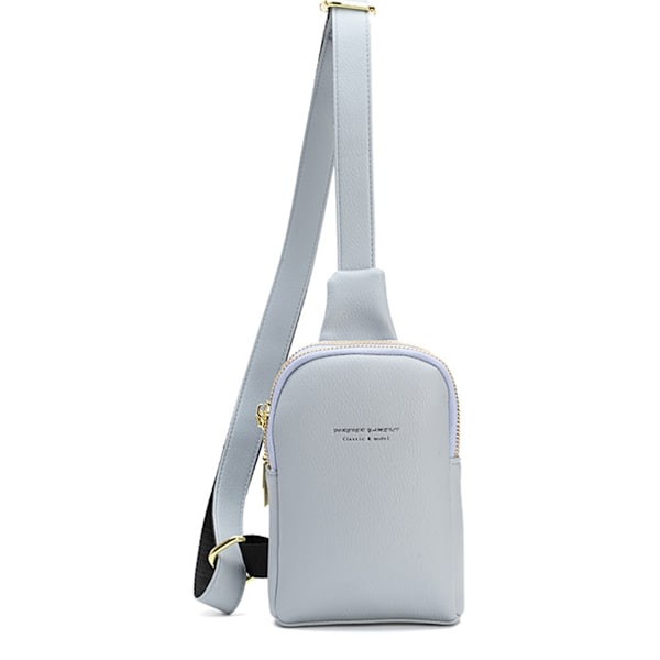 Liten Sling Bag Fanny Pack Crossbody Väskor Presenter till Kvinnor Män Mode Midjeväska Bältesväska med 2-Dragkedje Fickor för Vandring Löpning Resor