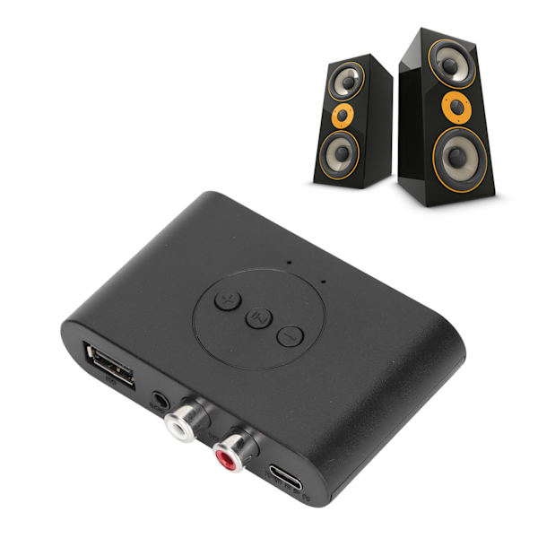 Bluetooth-ljudmottagare Stereo RCA 3,5 mm AUX Trådlös Ljudadapter för Bils högtalare Headset