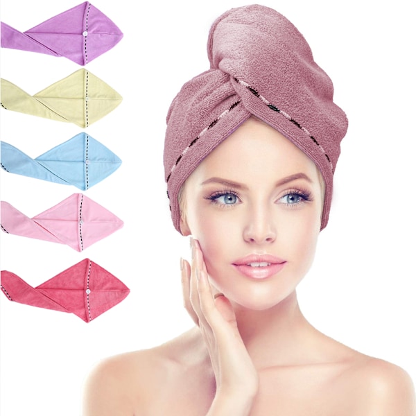 Hårhanddukar för kvinnor, 3-pack Supermjuka Absorberande Mikrofiber Turban Twist Hår Wrap