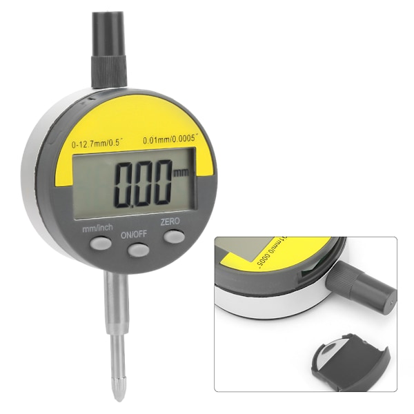 Høj præcision fuldskærms digital display urskiveindikator rækkevidde måler 0-12,7 mm