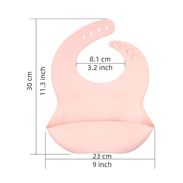 Silikonbabysalvor för spädbarn & småbarn (6-72 månader), Vattentäta, Mjuka, BPA-fria, Lätt att rengöra (Blå och Rosa)