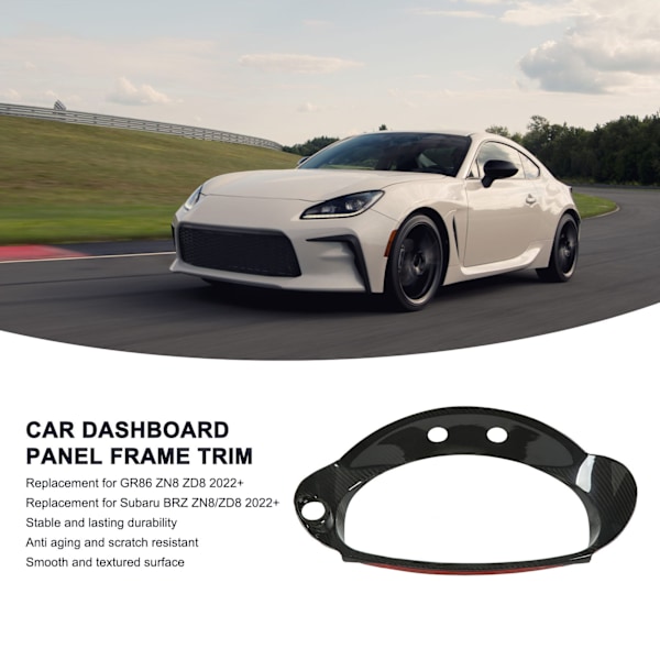 Dekorativ ramme for midtkonsoll, karbonfiberutskifting for Subaru BRZ GR86 ZN8 ZD8 2022+