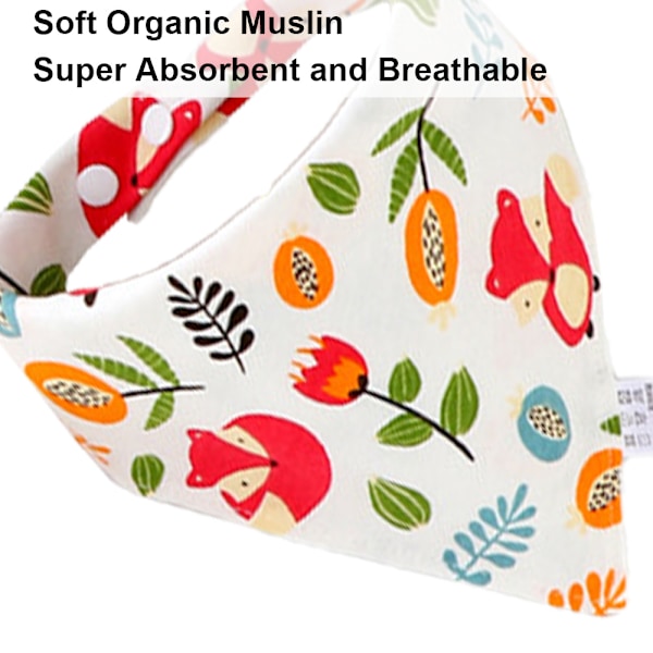Organiska Bomullsbandana-Snuttefilt i Pastellfärger, 5-pack, Ensamma Färger för Pojkar och Flickor