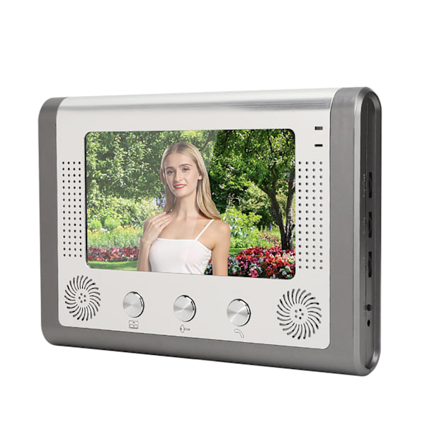 7 tum 2 Displayenheter Nattseende Dörrklocka TFT ID-kort Intercomkamera Videodörrtelefon 100-240VUK-kontakt