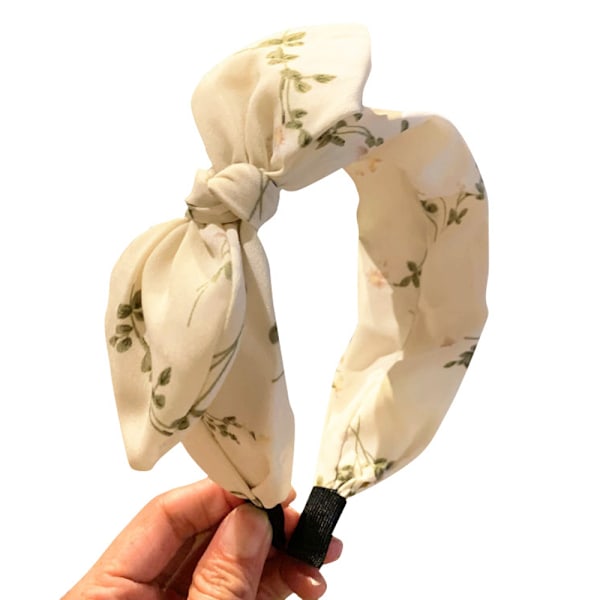 Knutna pannband, blompannband breda pannband twist rosett turban huvudduk kaninöron hårband