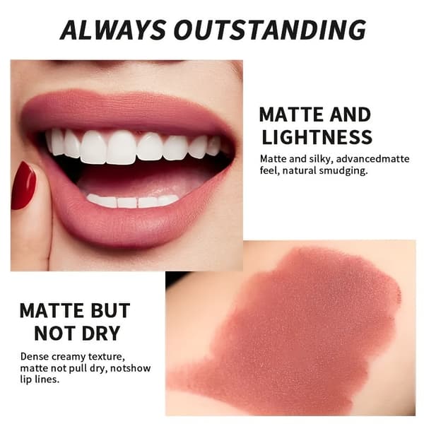 Matte velvet lipstick with glossy texture and long-lasting color (LP2283)