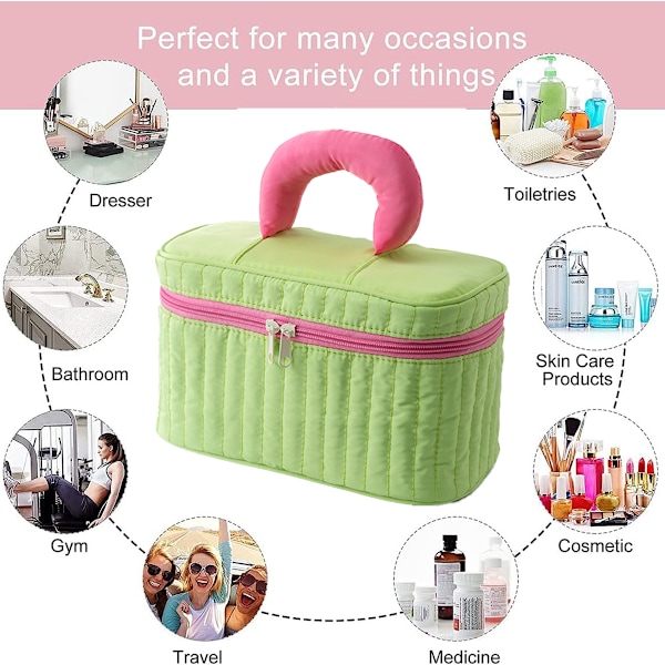 Makeup Taske Rejsetaske Kosmetik Taske til Kvinder Piger Stor Toilettaske Polyester Imitation Nylon Taske