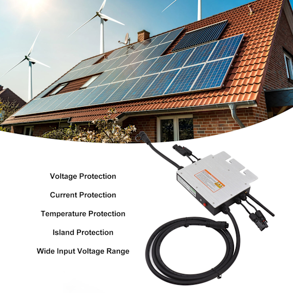 Solcelle Grid Tie Mikro Inverter WiFi Kontrol Bredt Spændingsområde Sinus Bølge Solcelle Inverter 700W AC 120V 230V