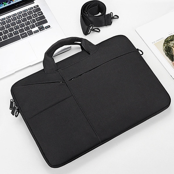 Laptopväska, 15,6 tum affärsportfölj, vattenavvisande axelväska, datorväska för arbete, kontor, resor
