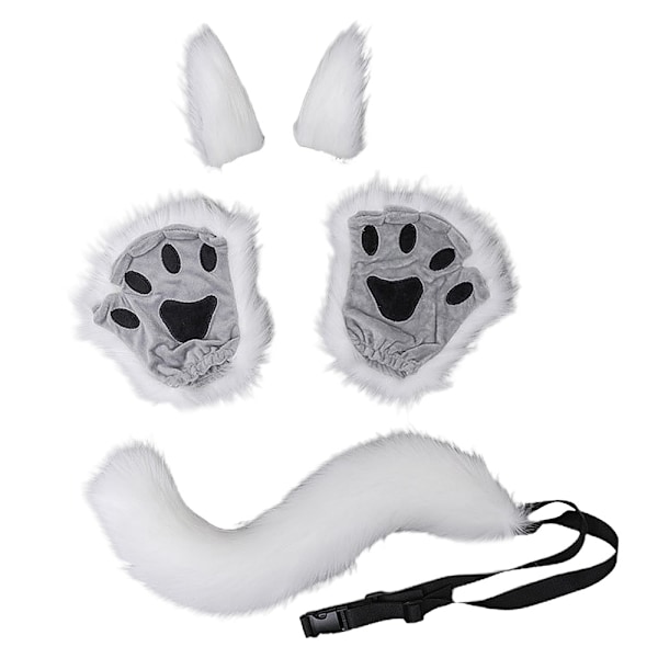 Varulvsräv-svansklämma, öron och handskar - Set för Halloween, Jul, Festlig Kostym, Leksaker, Present till Kvinnor