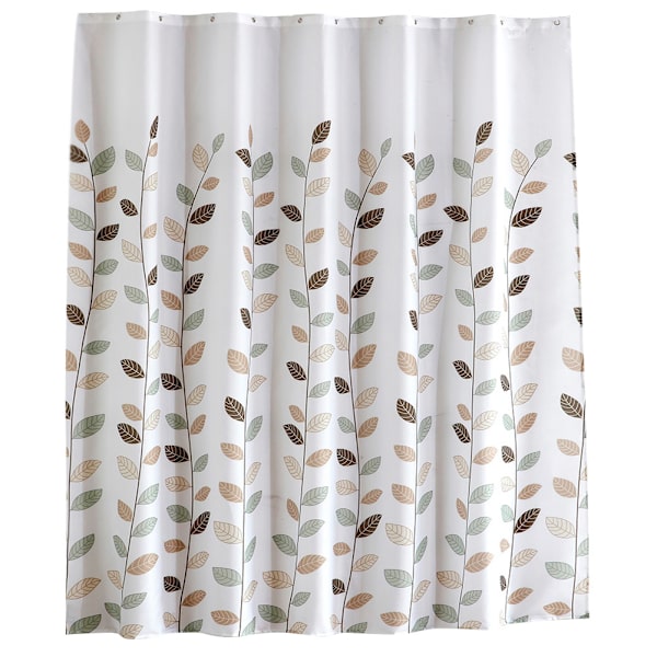 Polyester Blomsterblade Brusebadgardin Tyk Vandtæt Badeværelsesgardin (XL 220*200cm)