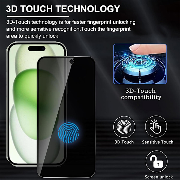 2-pak iPhone 11 Pro Max Privacy / Skærmbeskyttelse - Hærdet Glas, Anti-Spy Privat Beskyttelse