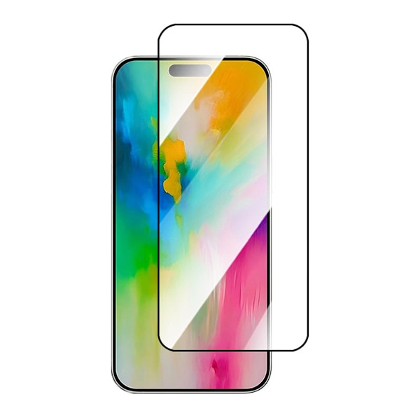 Skærmbeskytter iPhone 16 Pro - 3D Hærdet Glas Sort