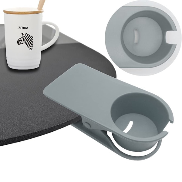 Kreativ Vattenkoppshållare Dryckeskopp för Hem, Kontor, Bord, Skrivbord, med Stor Klämma, för Vatten, Drycker, Soda och Kaffe