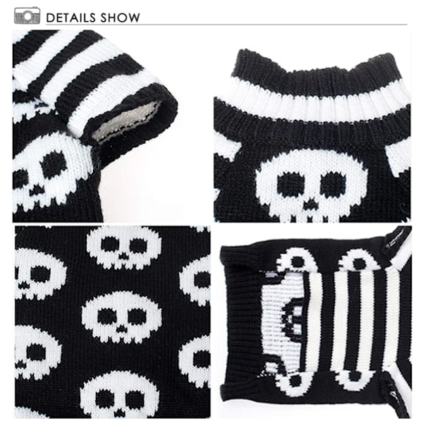 Talvi lämmin koiran pusero kallo Halloween lemmikkipusero lemmikkipuku koiran syyspusero