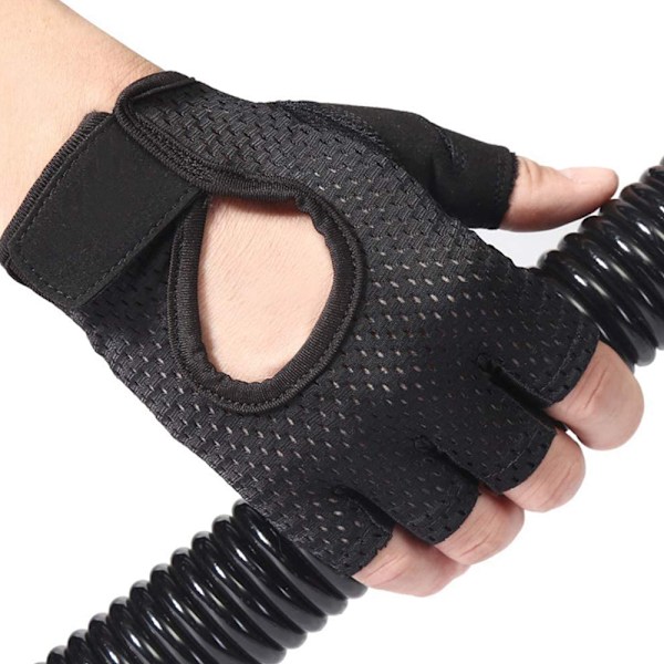 Träningshandskar för Män Kvinnor, Lätt Andningsbara med Vaddering Viktlyftningshandskar Fingerlösa Pole Dance Handskar
