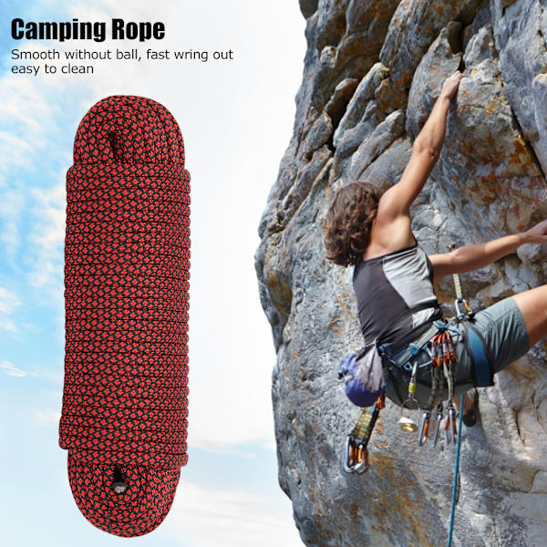 9 Core Paracord Räddning Knytning Tält Snodd Camping Rep för Utomhus Armbandsvävning 20M Röd