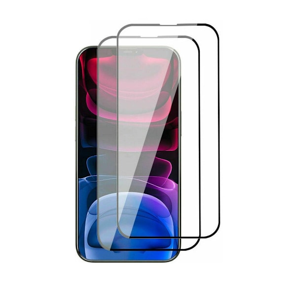 2-Pack iPhone 14 Plus Heltäckande Skärmskydd i Härdat Glas