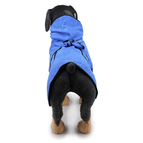 Hundbadrock handduk mikrofiber husdjur torr kappa fukt absorberande handduk kappa för hundar och katter