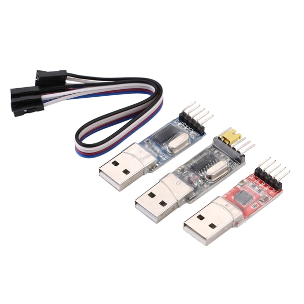 PL2303-modul USB till TTL-adapter med 4-stifts bygelledningssats