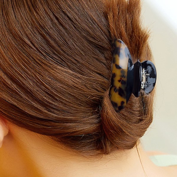2 st 2,75 tum hårklämma banan hårklämmor sköldpadda spännen celluloid fransk design spännen celluloid leopard print små modeaccessoarer för