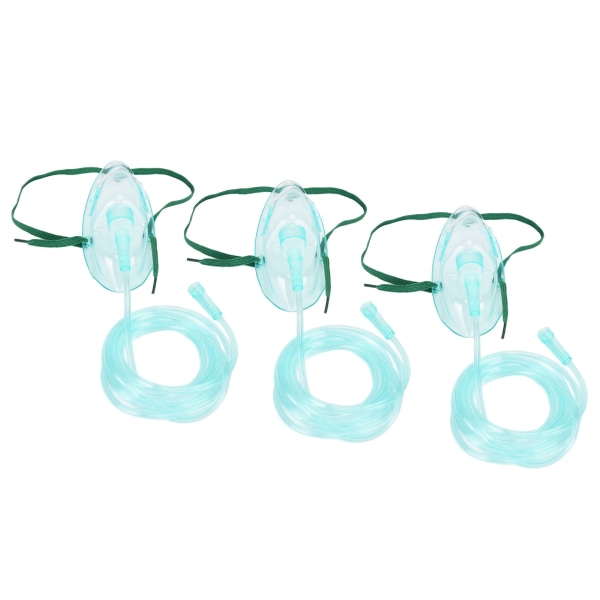 3Set Engångs Mjuk Silikon Oxygen Tubing Mask Set Oxygen