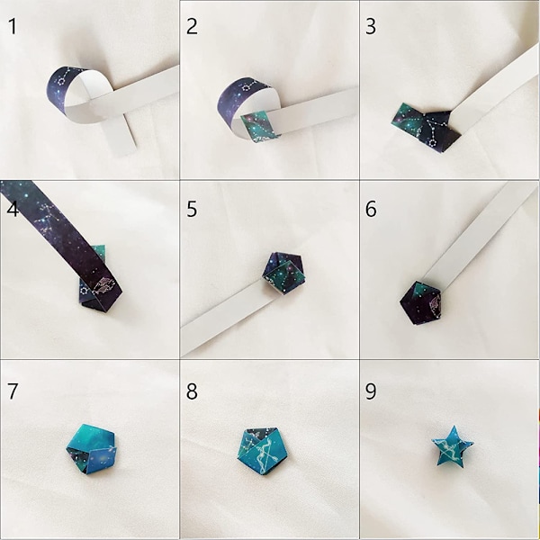 1120 Ark Origamipapir Stjerner DIY Håndverk Origami Lykke Stjerne Papirfolding Origami Stjerne Papirstrimler for Papirkunst Håndverk