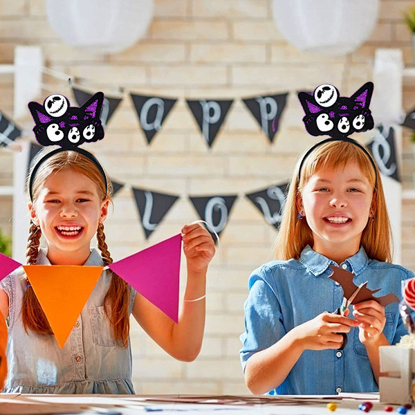 3 kpl Halloween-hiusnauhaa, haamu-noita-hiusrenkaat Halloween-juhliin, temppuiluun ja naamiaisiin
