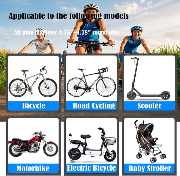 Universal Bicycle Cup Holder, 2 Pcs 360° Rotatable Large Caliber Cup Holder for Bicycle, Stroller, Wheelchair, Walker and Scooter, One-Click Lock System
