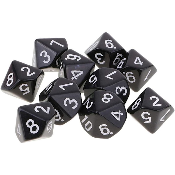 10 st Polyhedriska Tärningar Tärningsspel Tärningar för DND RPG Brädspel Kortspel Digitala Tärningar Dungeons and Dragons Tärningar