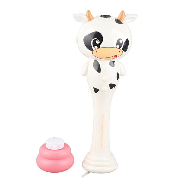 Bubbelblåsare Svans Pojkar Flickor Småbarn Elektronisk Bubbelblåsande Leksak med Bubbelvätska Cow Electronic