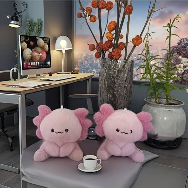 Mjukt och sött rosa drakmjukisdjur, 1 styck per förpackning. Black Cat
