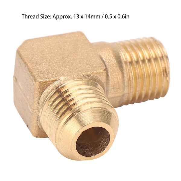 90° Vinkelböj i Mässing för Luftkompressor med Gängad Koppling 13 x 14mm