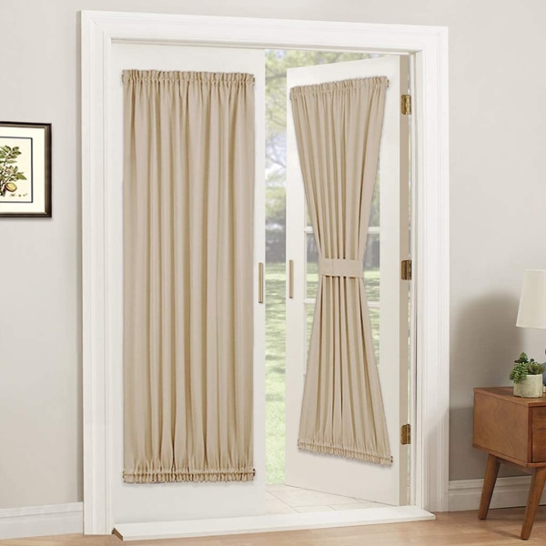 1 Piece Door Curtain Panel - Room Darkening Rod Pocket Sliding