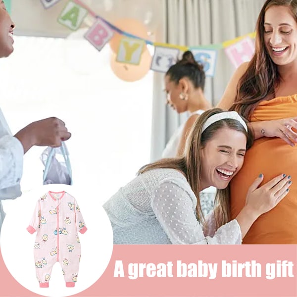 Babysovsäck, Sovsäck för Småbarn med Ben och Långa Ärmar, Bärbar Filt för Bebis