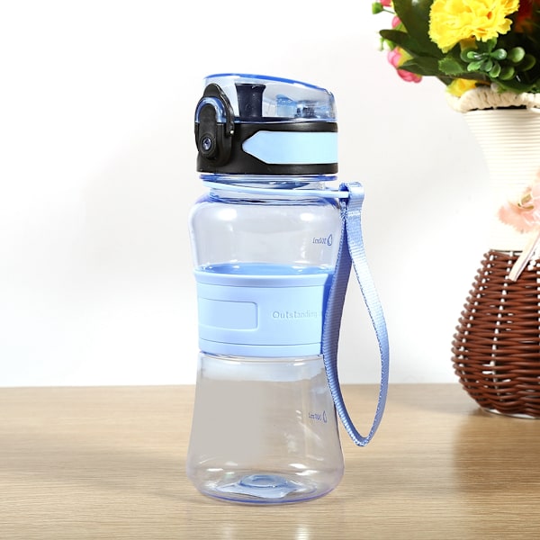 350 ml Kannettava Ekologinen Vuotamaton Suljettu Muovivesipullo Urheilu Pyöräkuppi Taivaansininen