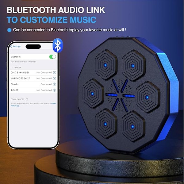 2024 Ny Musikboxningsmaskin med Två Par Handskar, Uppgraderad 2.0 Smart Bluetooth Musikboxning Förälder-Barn Spel, Väggmonterad Träningsutrustning