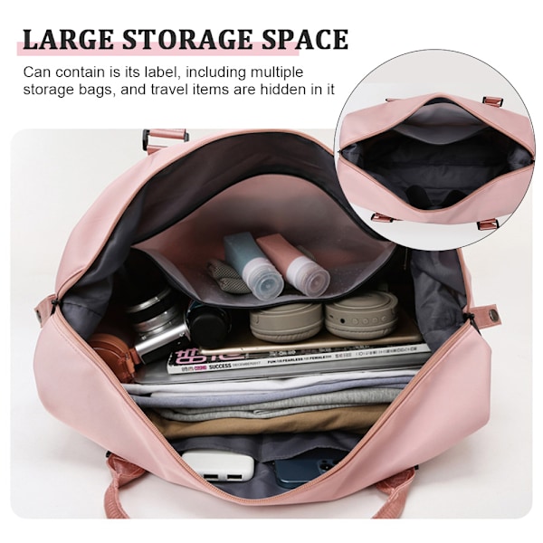 Reiseveske Duffel Gym Bag med tørr og våt separasjon
