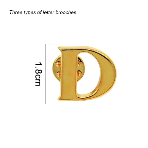 Mænd Kvinders Initial Alphabet Bogstav Pins Krage Badge Brocher til Forretning Bryllup Graduation Gave