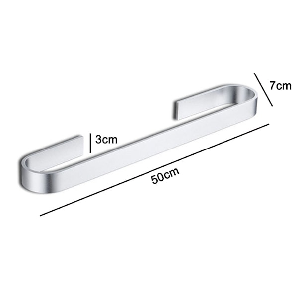 Håndkleholder uten boring - 40/50 cm - for bad, kjøkken, enkel montering (uten håndklær)