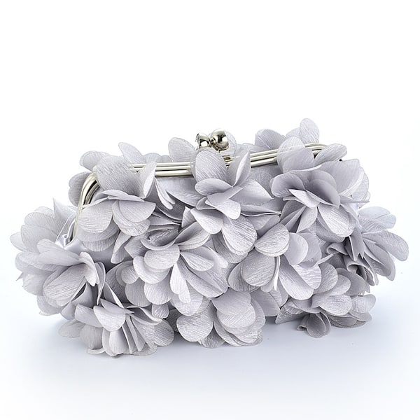Blomstrede Clutch Punge til Kvinder Aften Tasker og Clutch Blomstrede Clutch Punge til Kvinder Satin Fest Prom Håndtasker
