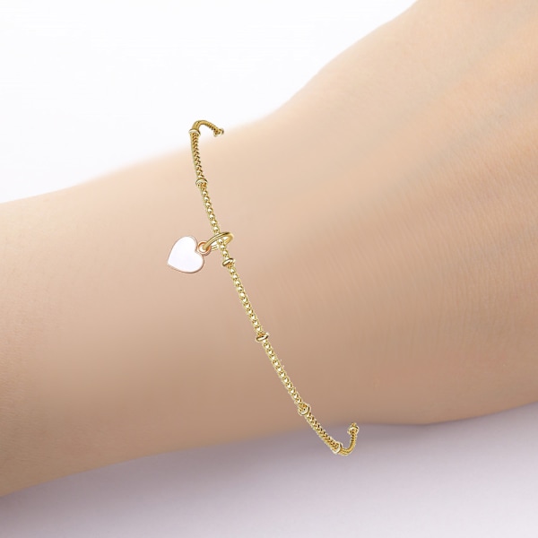 Rustfrit Stål Kædearmbånd og Anklets til Mænd Kvinder, Armbånd (15+5cm), Anklet (21+5cm) Justerbar