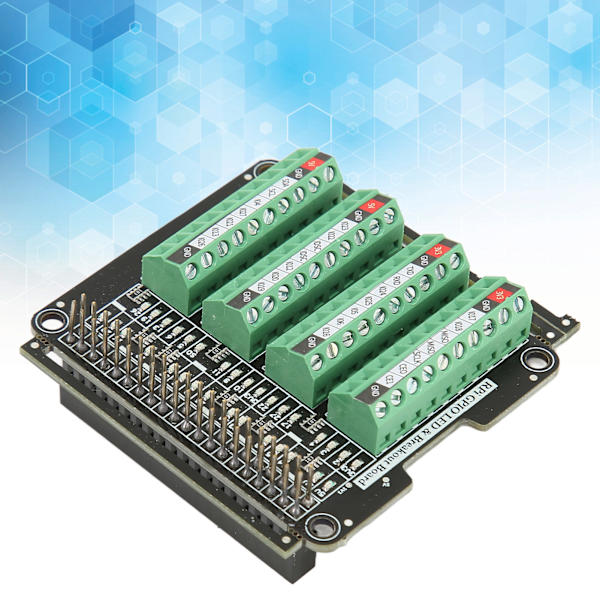 Terminalblock Breakout Board LED-lampa 3.3V 3A Terminalblockmodul för RPi A+3A+B+2B 3B 3B+4B